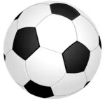 Grafica vectoriala de minge de fotbal strălucitoare