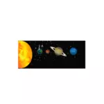 Sonnensystem-Vektor-Bild