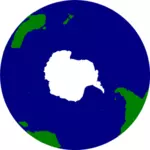 Aarde zuidelijk halfrond vector illustraties