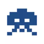 Espacio invasores pixel art icono vector de la imagen