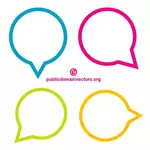 Colorful speech balloons vector