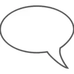 Vector image of left sided speech bubble