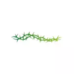 Clip-art de um ramo com espinhos afiados