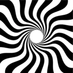 Spiral svartvit bild
