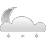 Vektör küçük resim, pastel renkli karlı bulut işareti