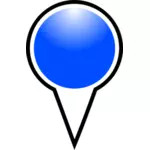 Map pointer blue color vector illustration
