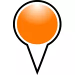 Carte de graphiques vectoriels de pointeur couleur orange