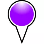 Map pointer purple color vector illustration