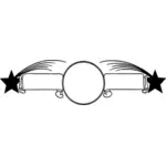 Векторное изображение декоративных Знамени падающие звезды