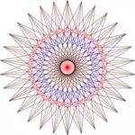 Illustration av animerade star från geometriska former