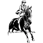 Femelle équestre équitation un graphisme de cheval