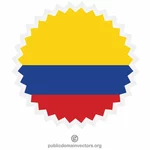 Symbole colombien d’autocollant de drapeau