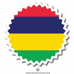 Mauritius flagg klistremerke