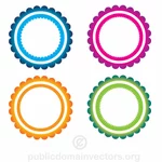 Blank stickers and labels vector art
