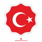 Art turc d'agrafe d'autocollant de drapeau