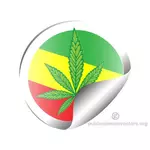 Jamaika bayrağını vektör ile etiket