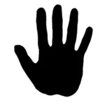 Silhouette of hand palm