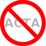 Fermare ACTA ora segno ClipArt