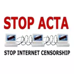 Dur ACTA vektör görüntü