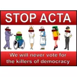 Fermare ACTA vector ClipArt