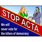 Dur ACTA vektör küçük resim