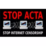 Остановить ACTA векторные картинки