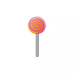 Striped lollipop vector image