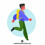 Student løper til college
