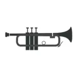 Silueta vektor výkres jednoduché trumpeta