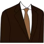 Kahverengi takım elbise ceket vektör küçük resim