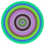 矢量图形中深浅不同的绿色和紫色的圈