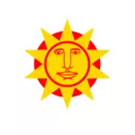 Grafika wektorowa z wielkim nosem słońce