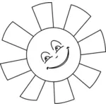 Sun line art vector graphics