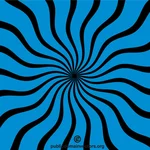 Blue and black radial sunbeams