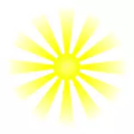 Vector clip art of brightly shining daylight sun