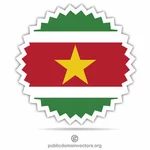 Bendera Suriname Sticker
