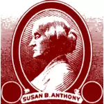 Susan B Anthony muotokuva vektori kuva