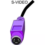 Fialové video konektor