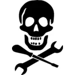 Mechanic pirate logo vector clip art