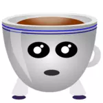 Imagine de o ceaşcă de cafea cu ochii si gura