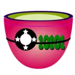 Ilustraţia vectorială de nuante de roz Cupa