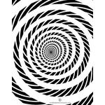 Black swirling shape