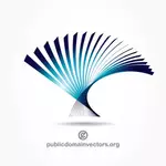 Blue lines swirl vector design