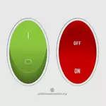 Red and green switch button