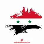 सीरियाई फ्लैग ब्रश स्ट्रोक
