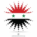 Syrian flag halftone design