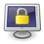 Tango system lock screen icon vector graphics