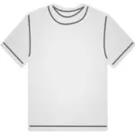 Biały T-shirt grafiki wektorowej