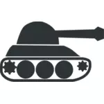 Black army tank vektor icon