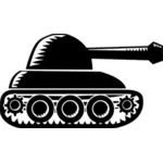 Zaoblený armáda tank vektorový obrázek